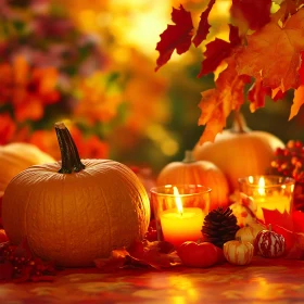 Fall Still Life with Pumpkins