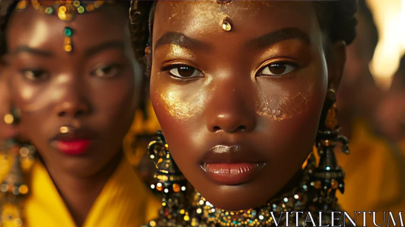 Portrait of a Stunning African Woman: Beauty in Detail AI Image