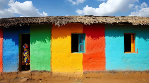 Vibrant Colors of an African House