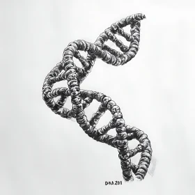 Monochrome DNA Artwork