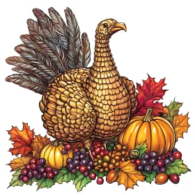 Golden Turkey Thanksgiving Feast