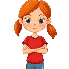 Red-Haired Girl with Crossed Arms