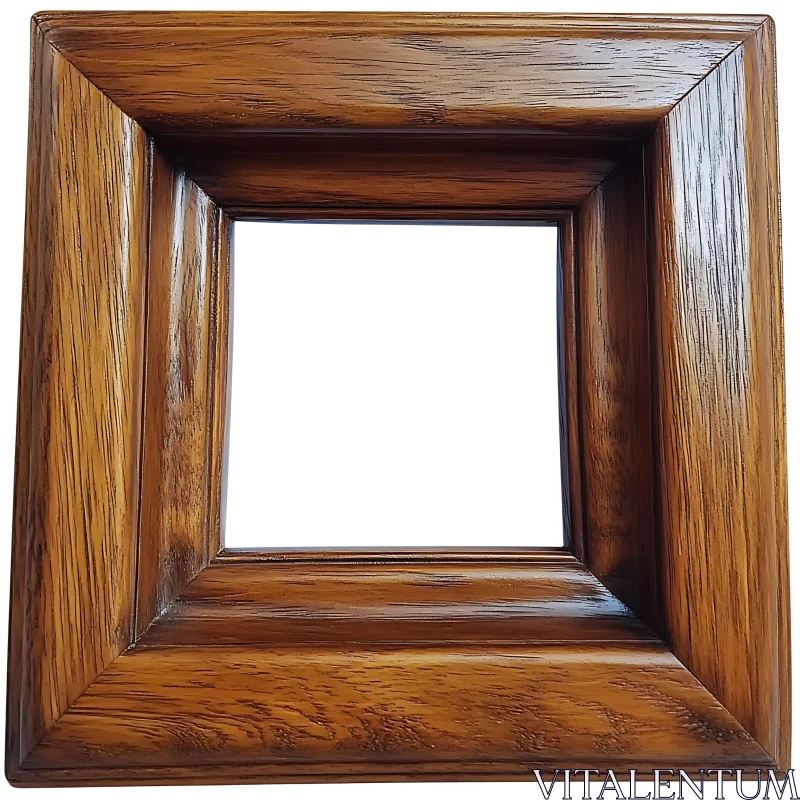 AI ART Polished Square Wooden Frame for Art Display