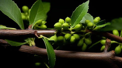 Branch with Green Leaves: A Display of Nature's Craftsmanship