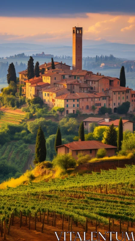Captivating Mountain View in Northern Italy - Florentine Renaissance Style AI Image