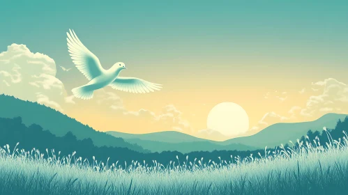 Dove in Flight: A Morning Serenade