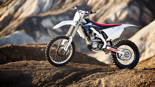 Off-Road Motorcycle on a Hill