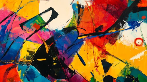 Energetic and Colorful Abstract Artwork