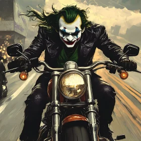 Clown Prince of Crime on Motorcycle