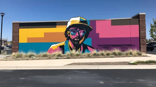 Street Art Portrait on Building Wall