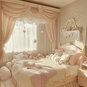 Soft Hues in a Cozy Bedroom Scene