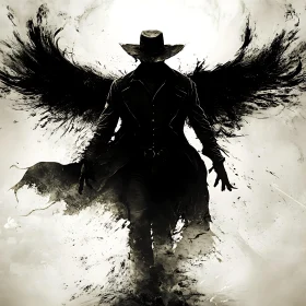 Dark Cowboy with Wings