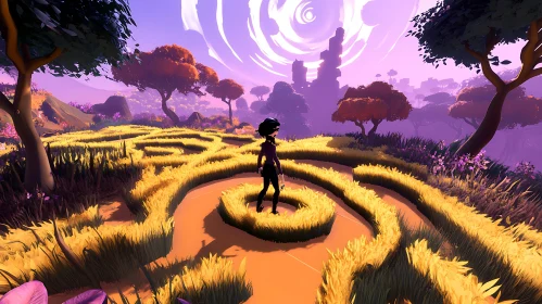 Maze Adventure - Woman in Dreamscape