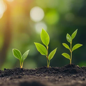 Three Seedlings Growth Stages