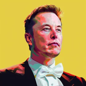 Colorful Pop Art of Elon Musk