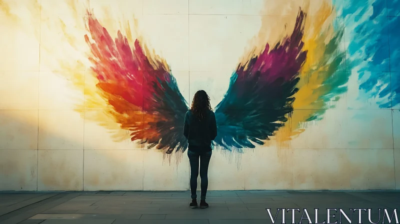 AI ART Woman with Wings Art