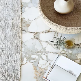 Minimalist Decor on Marble Tabletop