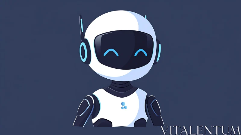 AI ART Smiling Robot Character Design