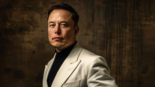 Elon Musk in White Suit