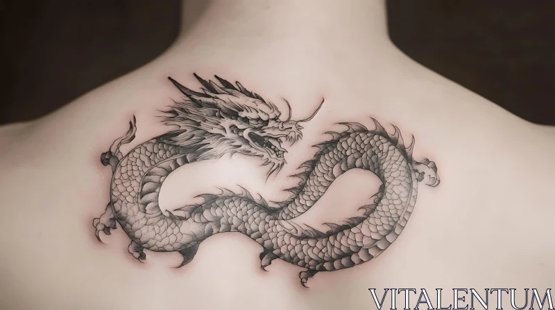 Detailed Dragon Tattoo Design AI Image