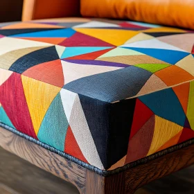 Abstract Geometric Textile Furniture Detail