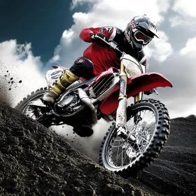 Motocross Rider in Action