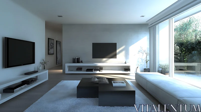 AI ART Sleek Interior Design with Natural Light