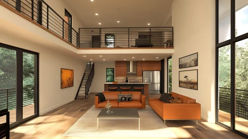 Sunlit Open-Plan Living Room