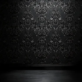 Sophisticated Dark Damask Interior