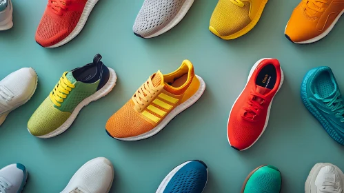 Assorted Sneakers Flat Lay