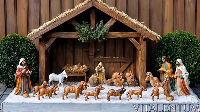 Christmas Nativity Display AI Image