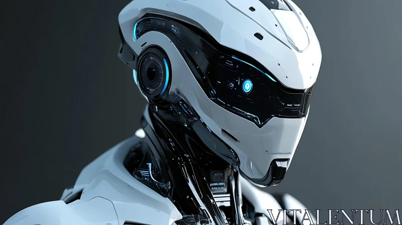 Advanced Technological Robot with Modern Aesthetics AI Image