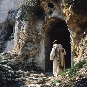 Figure at the Cave Entrance
