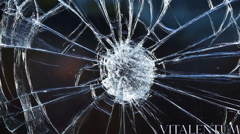 Cracked Glass Surface AI Image