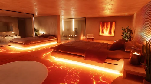 Inferno Bedroom: A Modern Interior Design