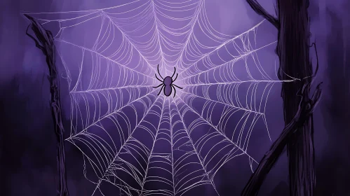 Spider's Web in Purple Haze