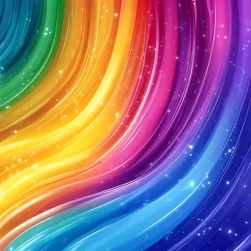 Colorful Gradient Swirl with Glittering Sparkles