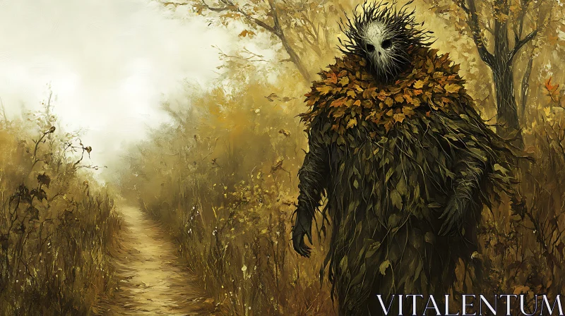 Mystical Creature of the Autumn Woods AI Image