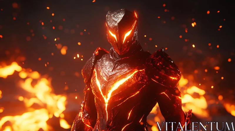 Lava Armor Warrior AI Image