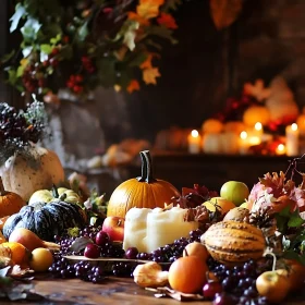Festive Thanksgiving Table Arrangement