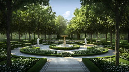 Symmetrical Garden with Classical Features