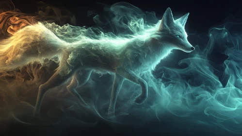 Mystic Fox of Smoke and Light
