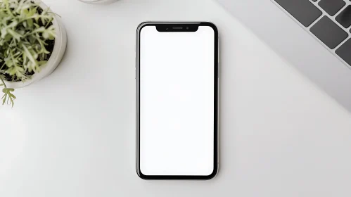 Minimalist Tech Setup with Mobile Device