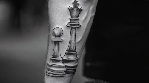 Chess Pieces Tattoo Art