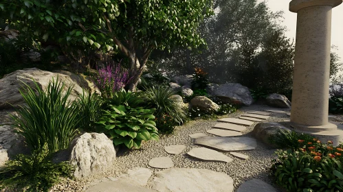 Stone Path Garden Serenity