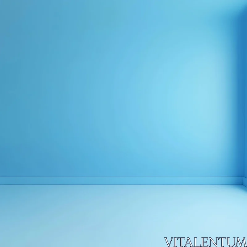 Light Blue Room Corner Design AI Image