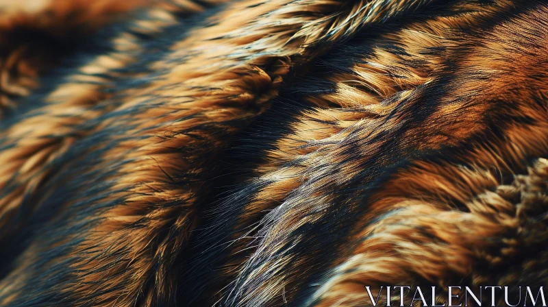 Close-up of Luxurious Brown Fur - Soft and Fluffy AI Image