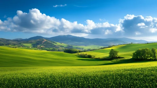 Lush Green Field Landscape