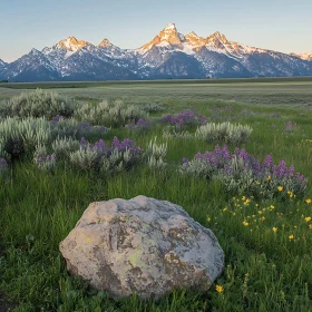 Picturesque Mountain Meadow Landscape