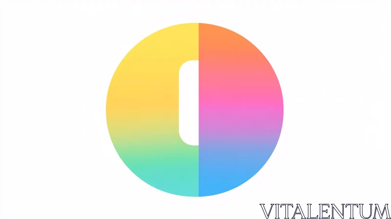 Abstract Gradient Circle with Four Colors AI Image